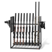 Rastrelliera da Pavimento Autoportante RF-SN-046 in Acciaio al Carbonio Supporto Orizzontale per Fucili Capienza 9 Posti Salvaspazio