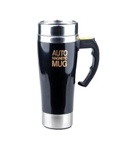 Tazza da viaggio magnetica, 450 ml, nera, con chiusura automatica