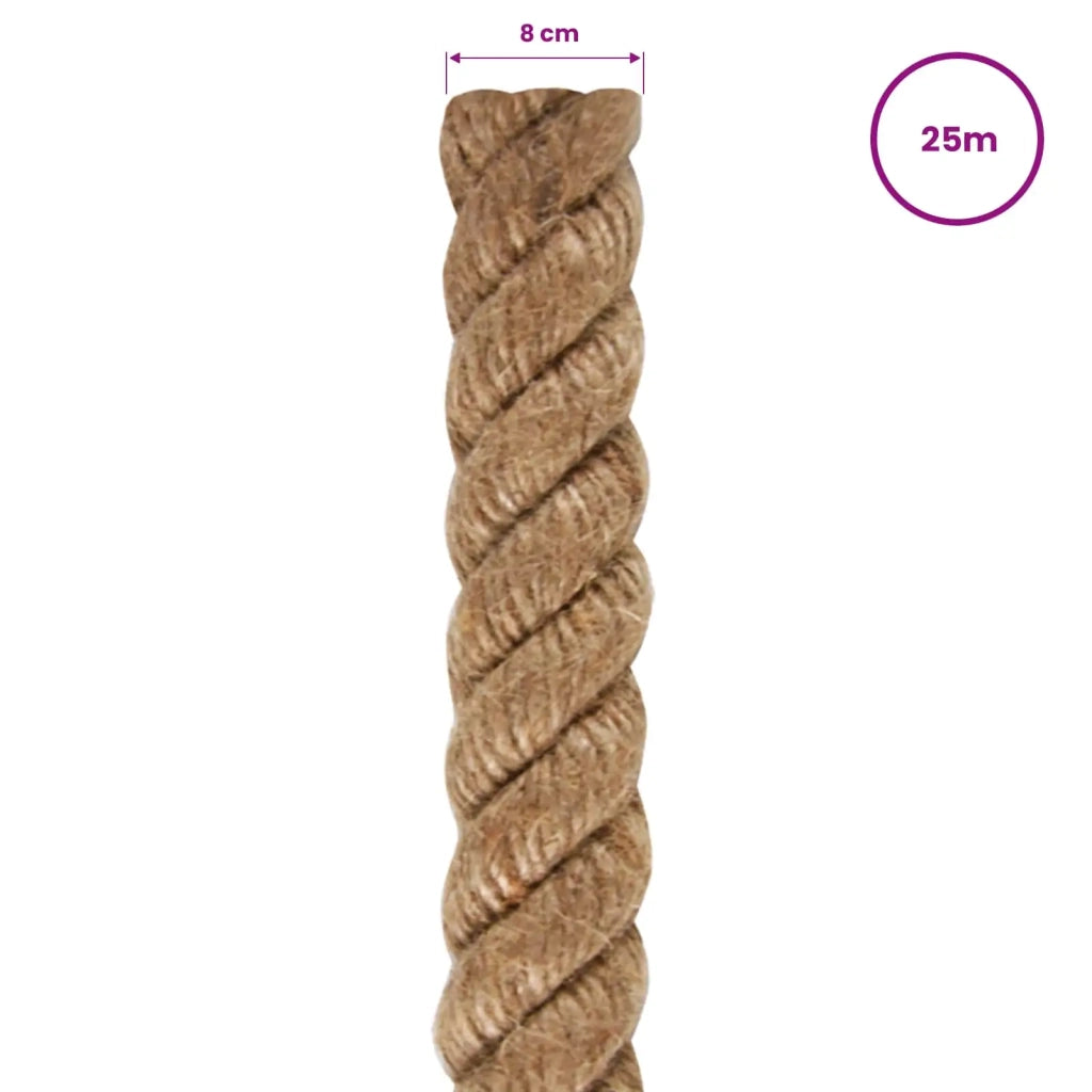 Corda in Juta Lunga 25 m Spessa 8 mm 153743