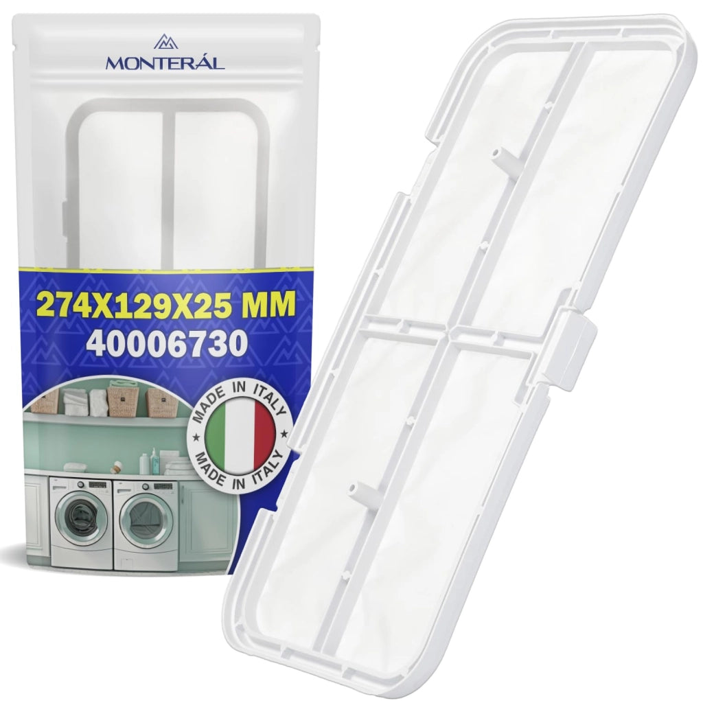 Telaio del filtro per asciugatrice, dimensioni 274x129x25 mm, colore grigio