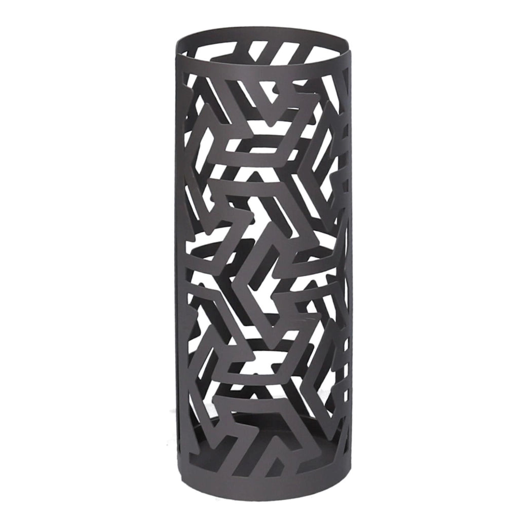 Portabicchiere metallo frecce grigio scuro tondo cm ø8h20