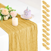 Confezione da 10 tovagliette dorate, 45x275 cm, stile boho