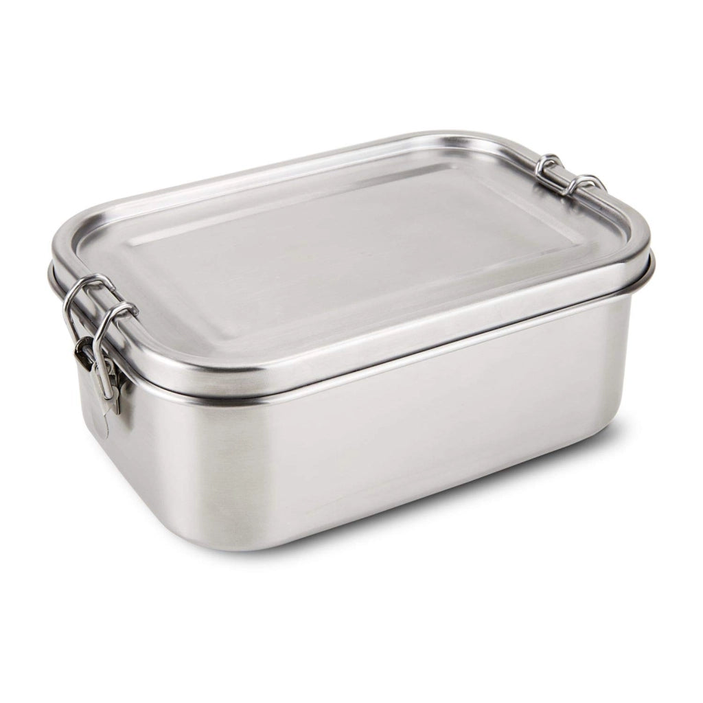Contenitore per il pranzo in acciaio inossidabile, 4 pezzi, capacità 1000 ml, adatto al lavaggio in lavastoviglie, dimensioni 18x12,6x6,9 cm