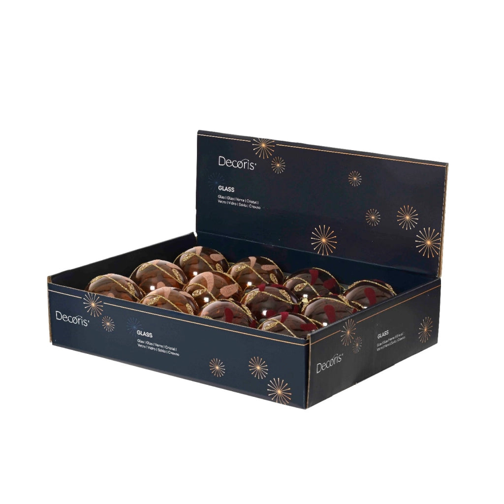 Pallina Vt trasparente con foglia d8cm