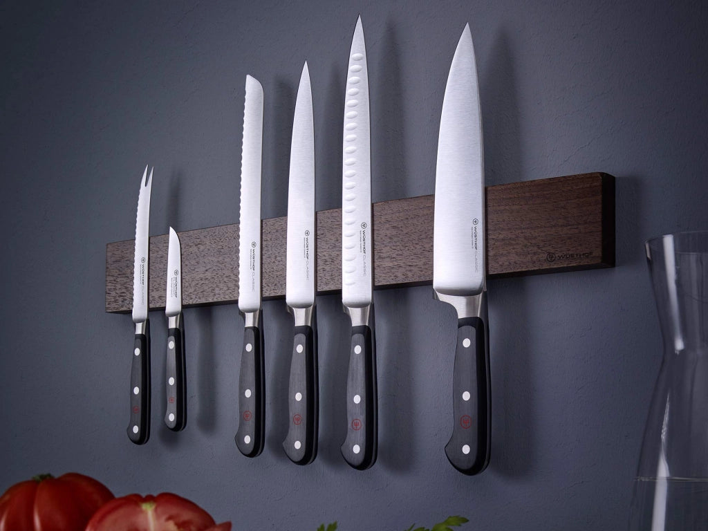 Coltello da ufficio, lama appuntita di 9 cm, forgiata, colore nero