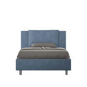 Letto una Piazza e Mezza Imbottito in Microfibra 120x200 Senza Rete Antea Blu