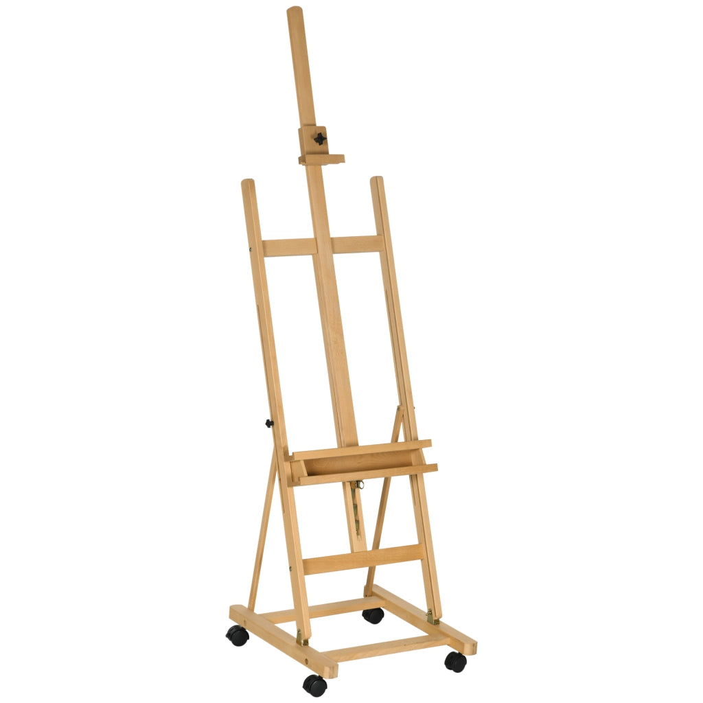 Cavalletto da Pittura Pieghevole in Legno ¨C Xylo ¨C 238 cm con Ruote Regolabile