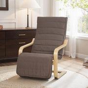 Poltrona relax oscillante in legno di betulla marrone