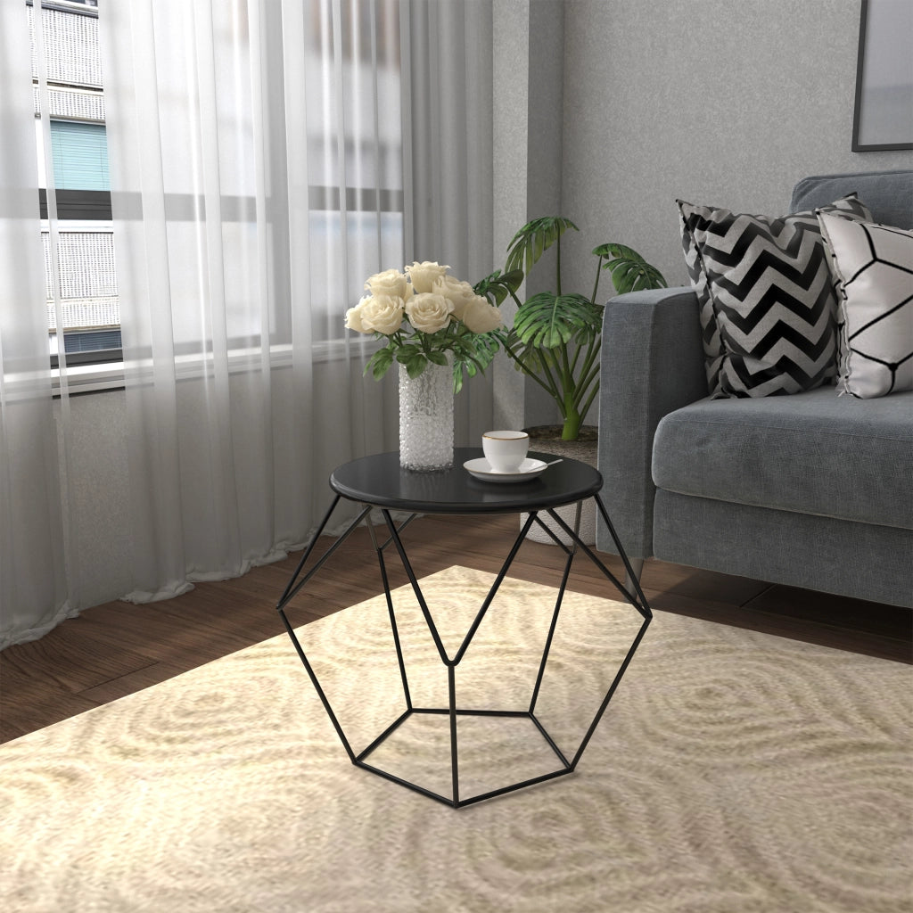 Tavolino da Caff¨¨ Salotto Design Nordico Minimalista Geometrico Ampio Piano, Acciaio, 54x54x44cm