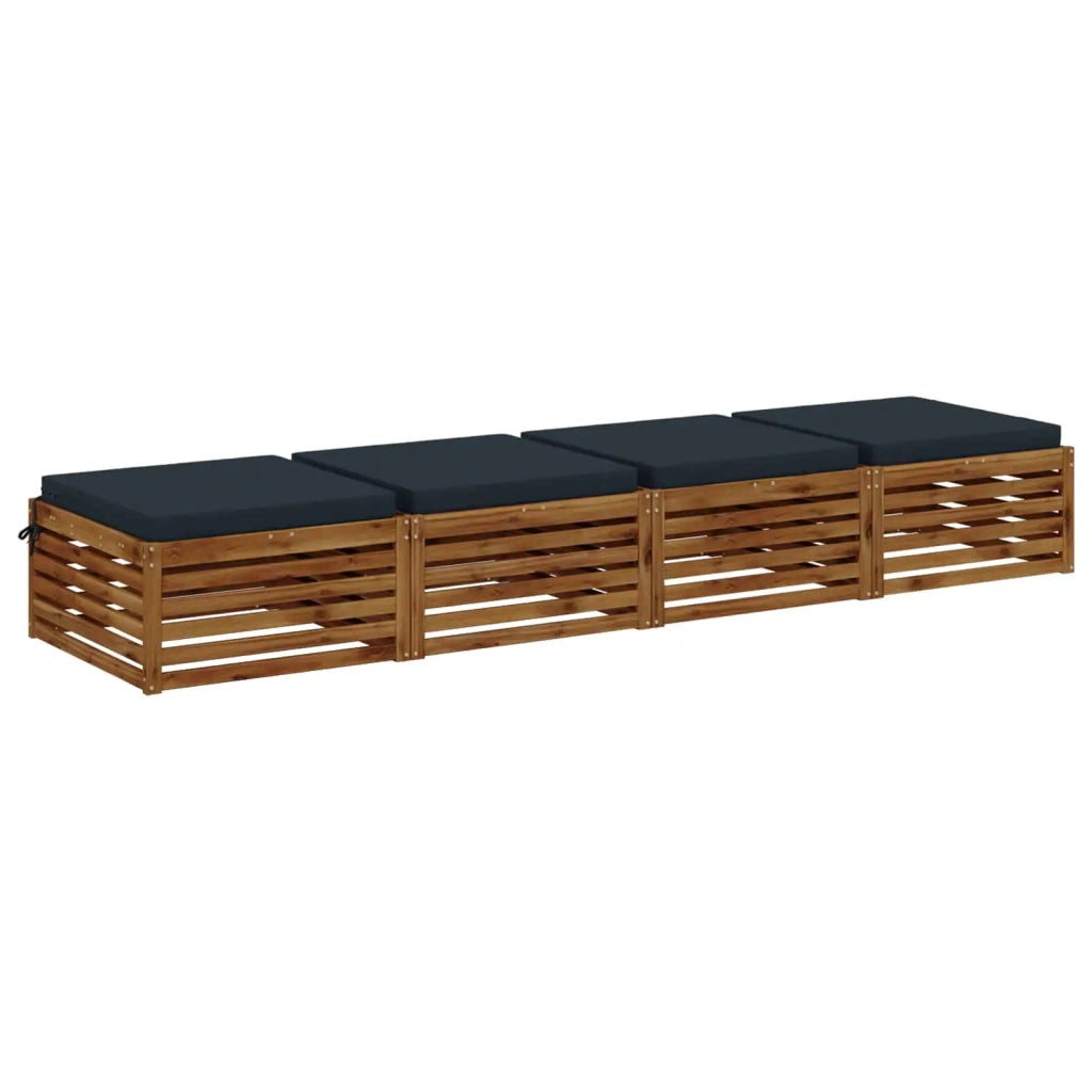 Cuscini per Seduta SOEST 4 pz 100% Poliestere Blu Scuro 944888