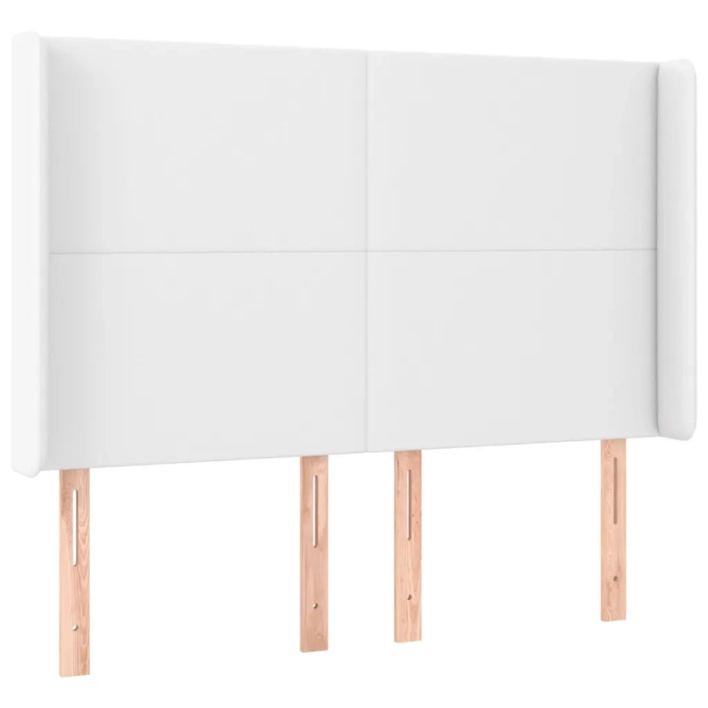 Giroletto Molle con Materasso e LED Bianco 140x190cm Similpelle 3139260
