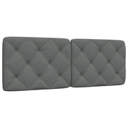 Coussin de tête de lit gris foncé 120 cm tissu