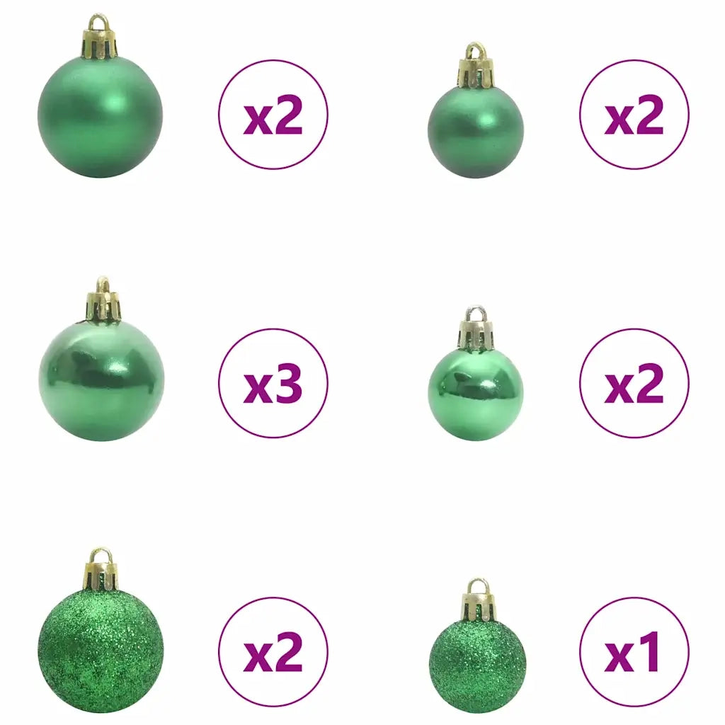 Albero di Natale Artificiale-Albero Natalizio con 150 LED Verde 150 cm 769901