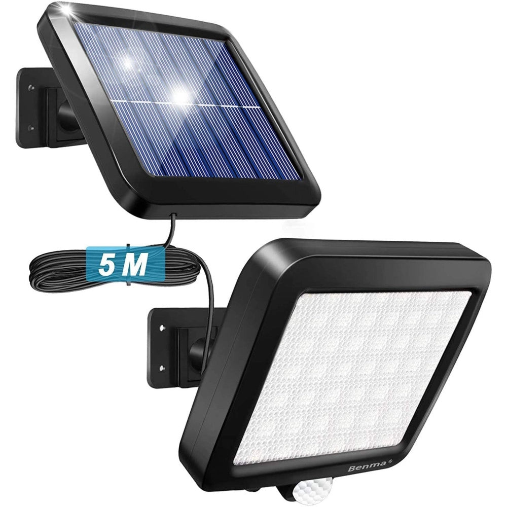 Trade Shop - Faretto Led Da Esterno Con Pannello Solare Sensore Di Movimento Crepuscolare -