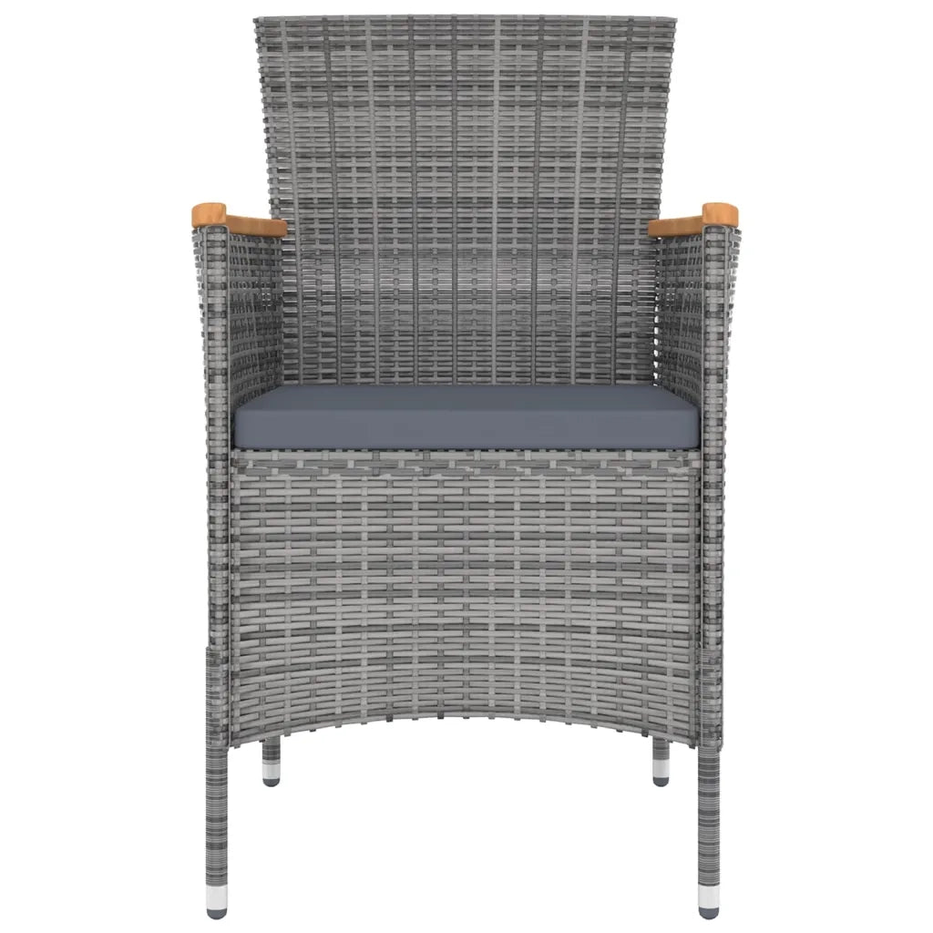 Set da Pranzo per Giardino 11 pz con Cuscini Grigio 3103605
