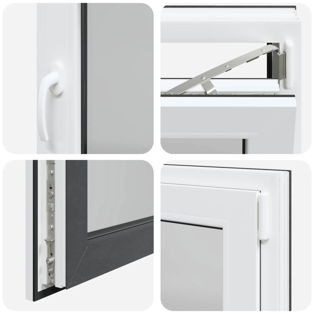 Finestra per Soffitta RISOR 100 x 50 cm PVC e Vetro Antracite CFW6633293