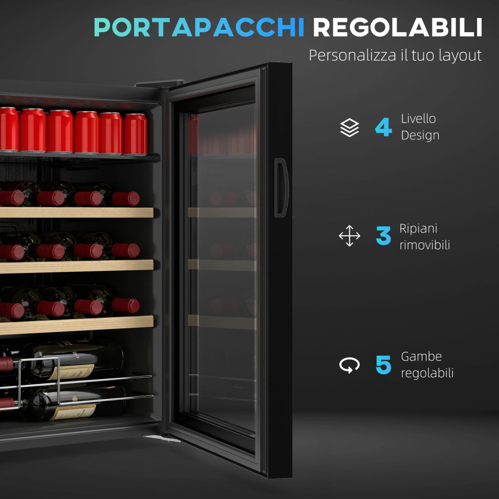 Cantinetta Frigo per Vino ¨C Minimal ¨C Nero 43x45x64 cm