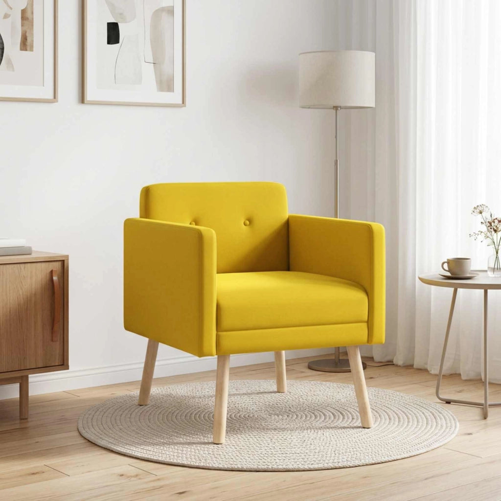 Poltrona decorativa Giallo Velluto 42044802