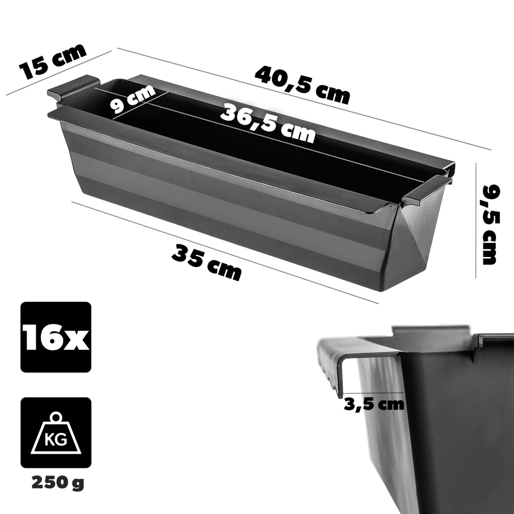 Vaso da fiori KADAX, vasi da fiori per Europallets, scatola da 40 cm, 16 pezzi