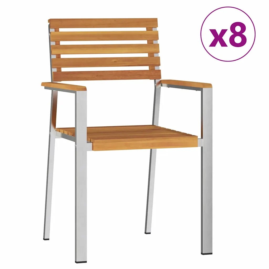 Set da Pranzo per Giardino 9 pcs Legno di Acacia Massello 3334780