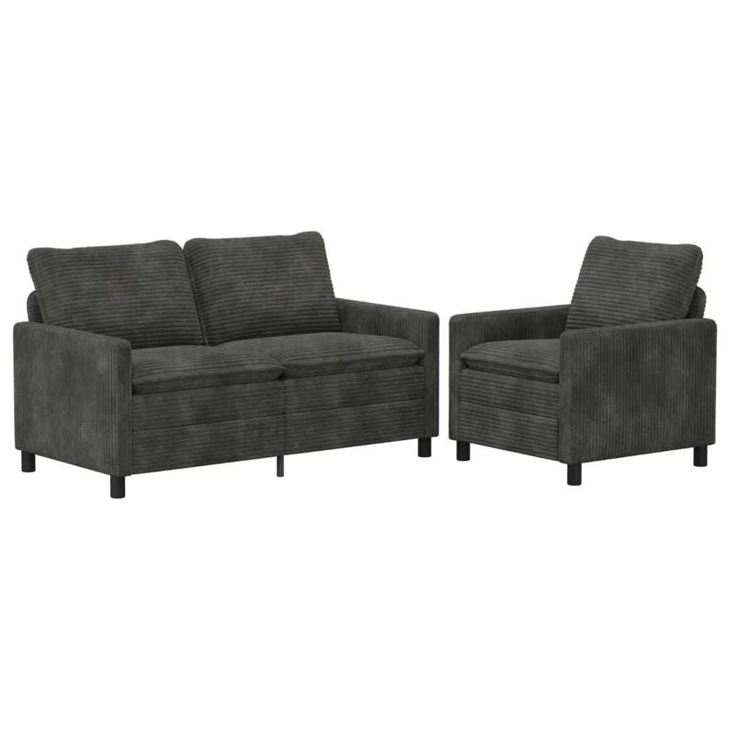 Set di divani 2 pcs Antracite Poliestere 3417097