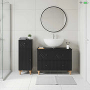Set di Armadi da Bagno da 2 Pezzi ALKMAAR Nero 3417667