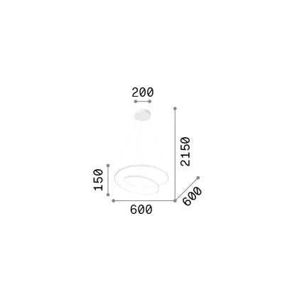 Lampada Oz Collezione LED 47W Luce Calda Bianco Regolabile Ideal Lux