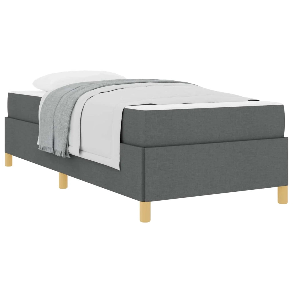 Struttura del letto Grigio scuro 90 x 190 cm Tessuto