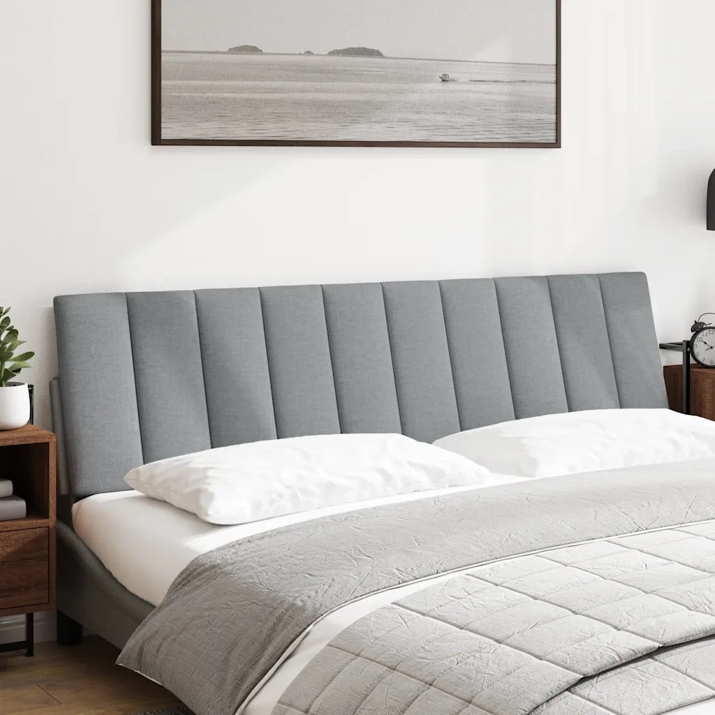 Coussin de tête de lit Hanko gris clair 180 cm tissu