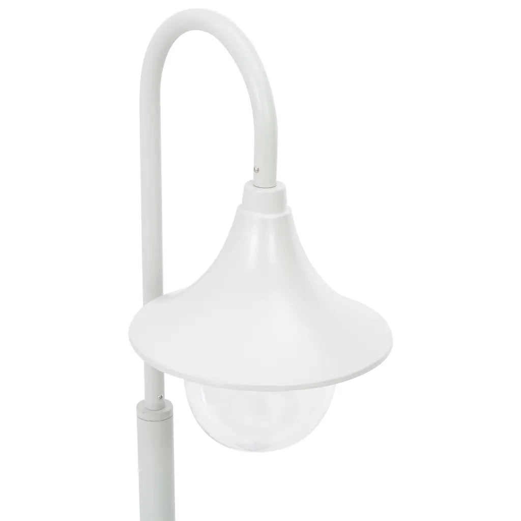 Lampione da Giardino E27 120 cm Alluminio Bianco 44210