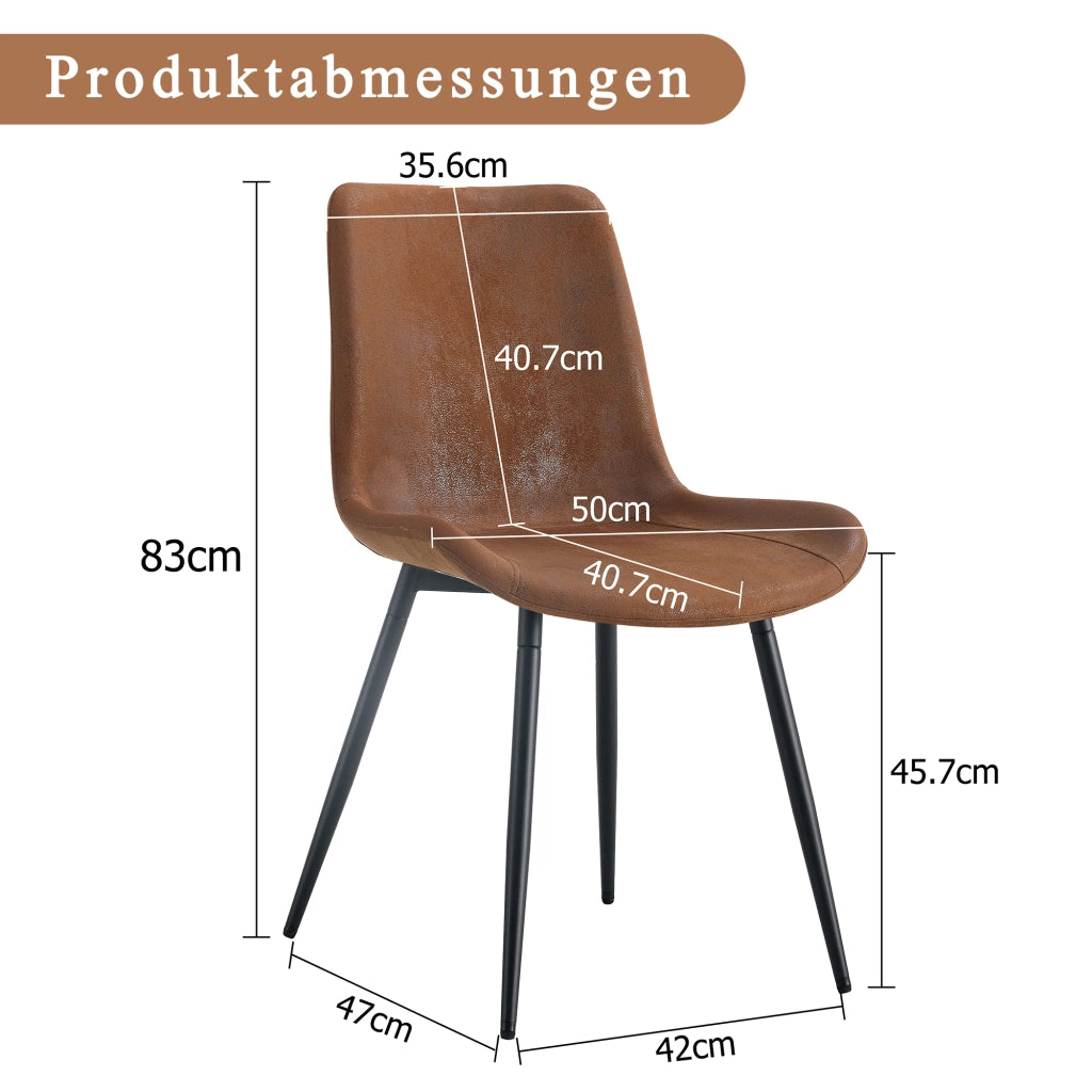 Set di 4 sedie da pranzo in tessuto tecnico traspirante con struttura in metallo nero, stile moderno