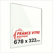 678 x 322 x 4 mm - Vetro per stufa a legna - vetro camino di ricambio - vetro per caminetto resistente al fuoco - France Vitre
