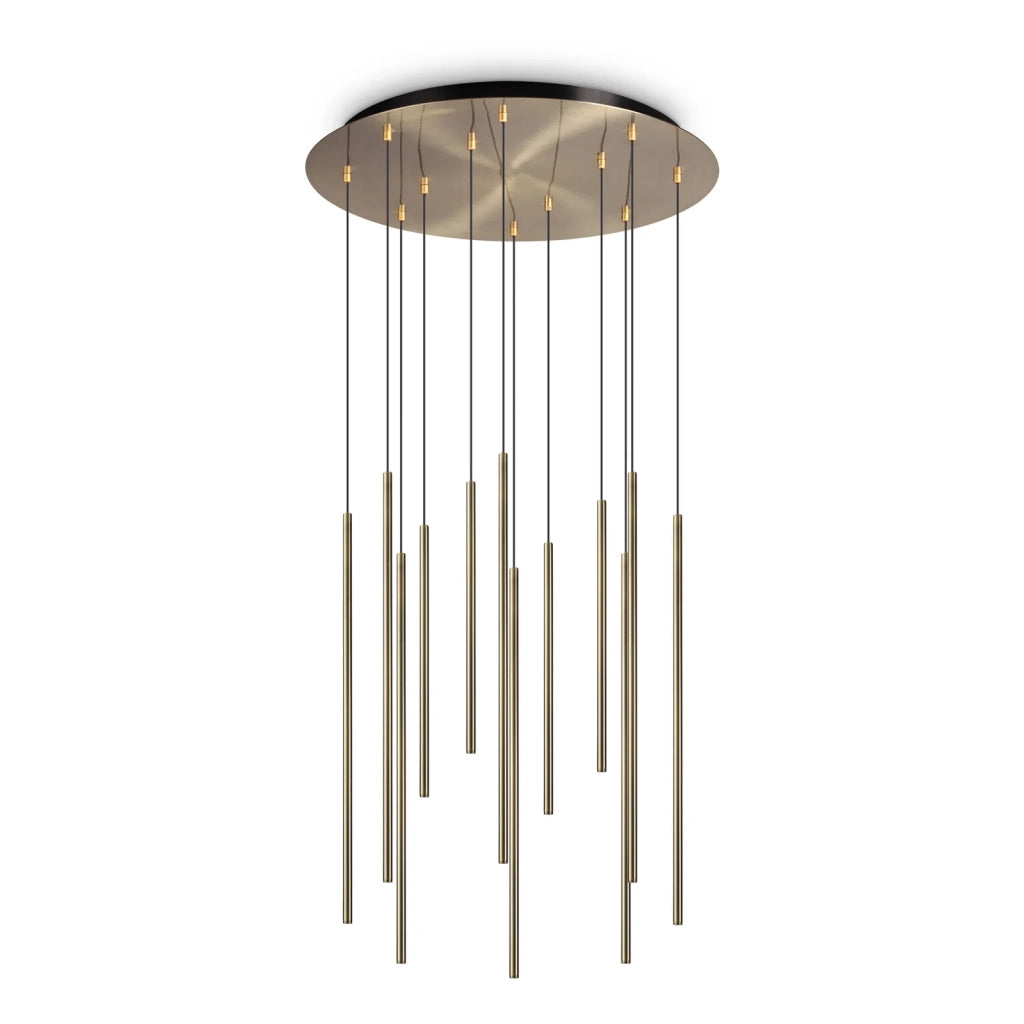Lampada Da Terra LOOK 19W Luce Calda Ottone Altezza Regolabile Ideal Lux