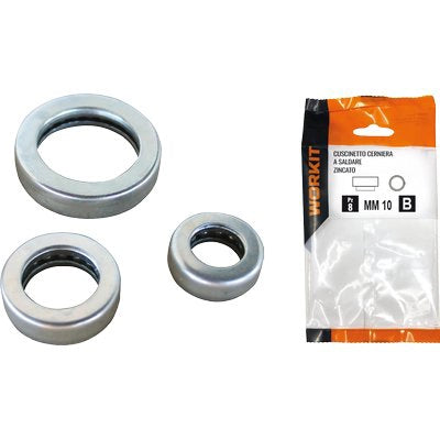 CUSCINETTO CERNIERA A SALDARE ZINCATO SELF WORKIT - MM 12 CF=PZ 4- 2 confezioni