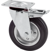 RUOTA INDUSTRIALE GIREVOLE IDEAL STAR C/FRENO 80 mm - portata 60 kg - IDEAL STAR