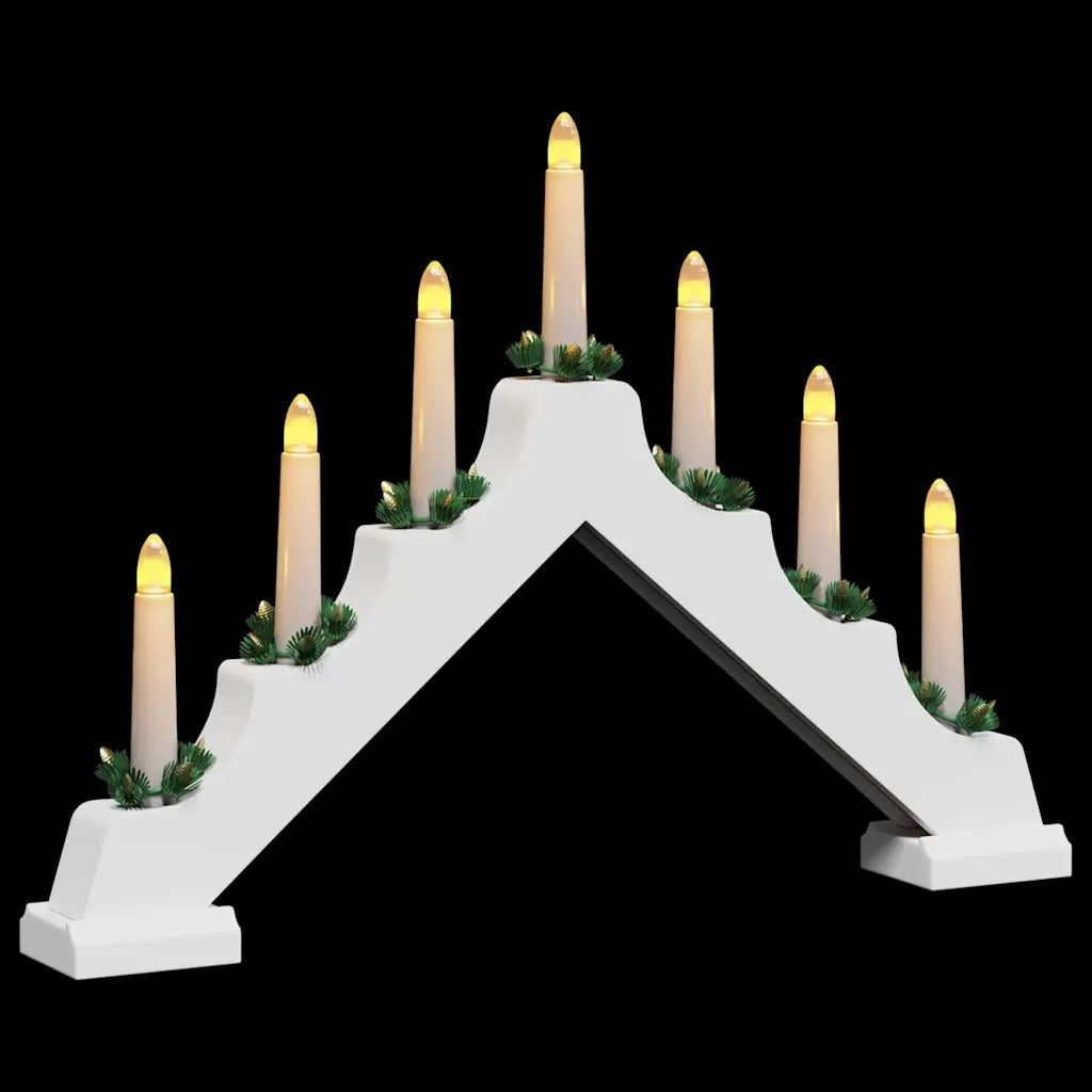 Ponte con Candele di Natale 3 pz 7 LED Bianco caldo 42019704