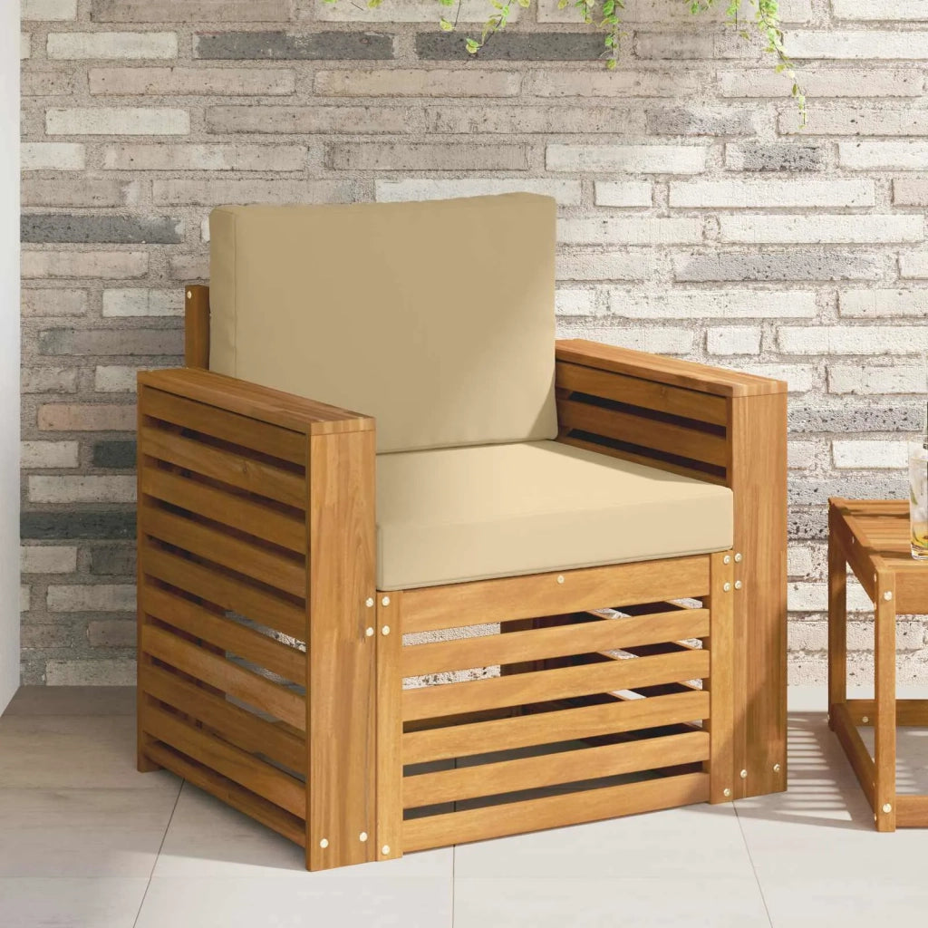 Set di divani da esterno Legno di Acacia Massello e Poliestere 3436363