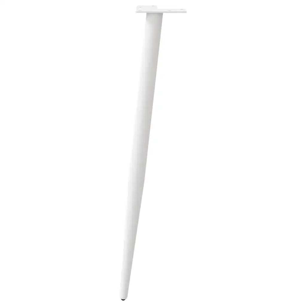 Pieds de table console coniques 4 pièces Blanc 72-73 cm Acier