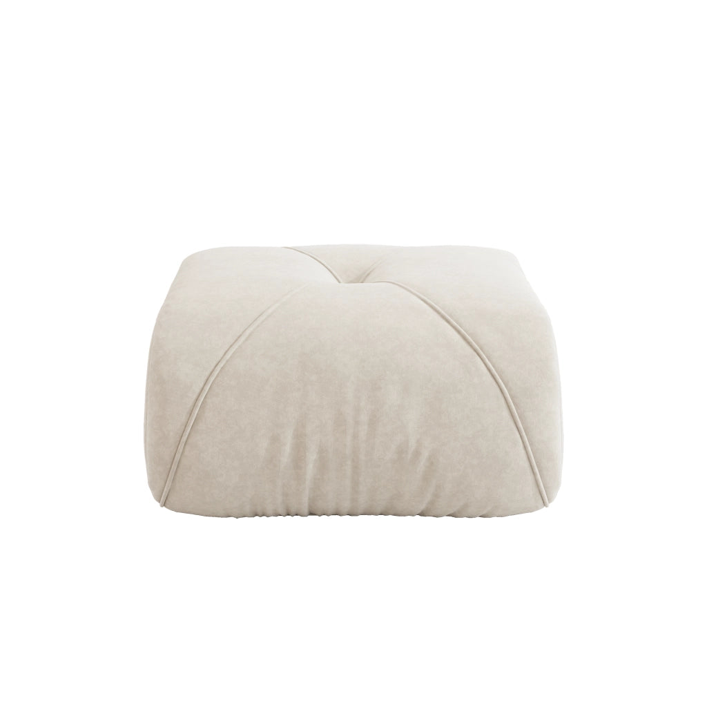 Pouf in ciniglia beige chiaro
