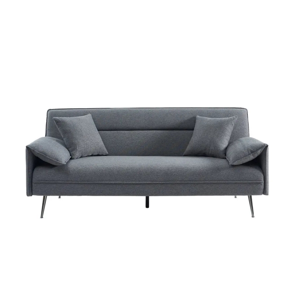 Divano 3 posti trasformabile SILAS – Grigio – Stile scandinavo e letto integrato
