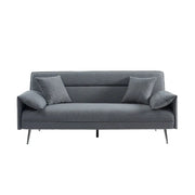 Divano 3 posti trasformabile SILAS – Grigio – Stile scandinavo e letto integrato