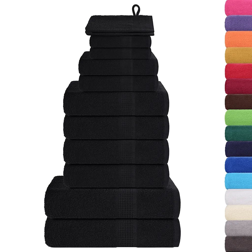 Set di asciugamani 12 pezzi FROGN Nero 360 g/m2 CFW4624692