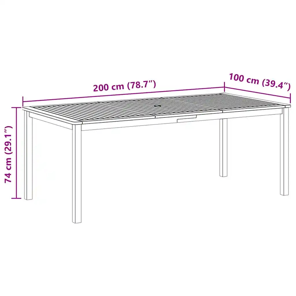 Set da Pranzo da Giardino 9 pz Nero 3067905