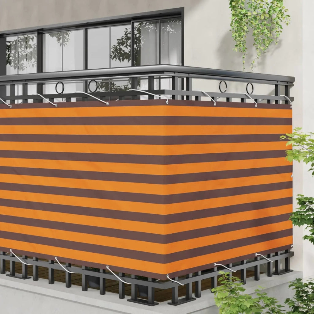 Schermo da balcone | Paravento da Balcone Arancione e Marrone 110 x 400 cm
