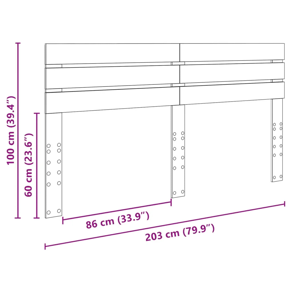 Testiera Grigio cemento Legno ingegnerizzato 888168