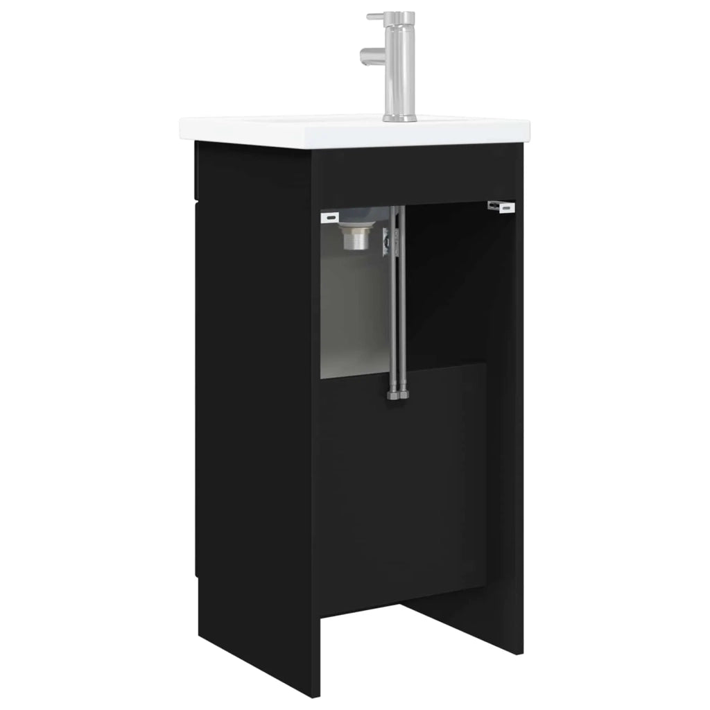 Mobile da bagno con Lavabo | Armadio Lavabo Nero 42 x 40 x 84,5 cm
