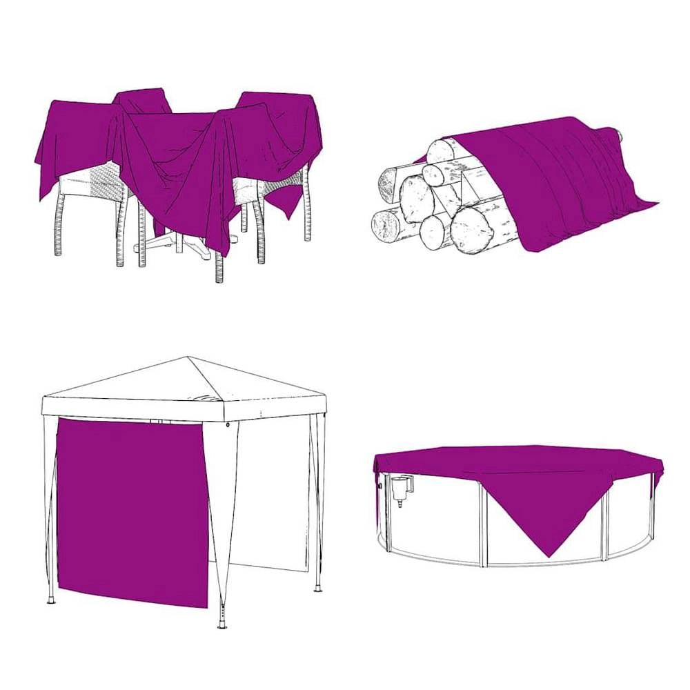 Telo trasparente con occhielli, 6x6 m, in PVC, robusto e versatile, ideale per esterni, giardino e campeggio