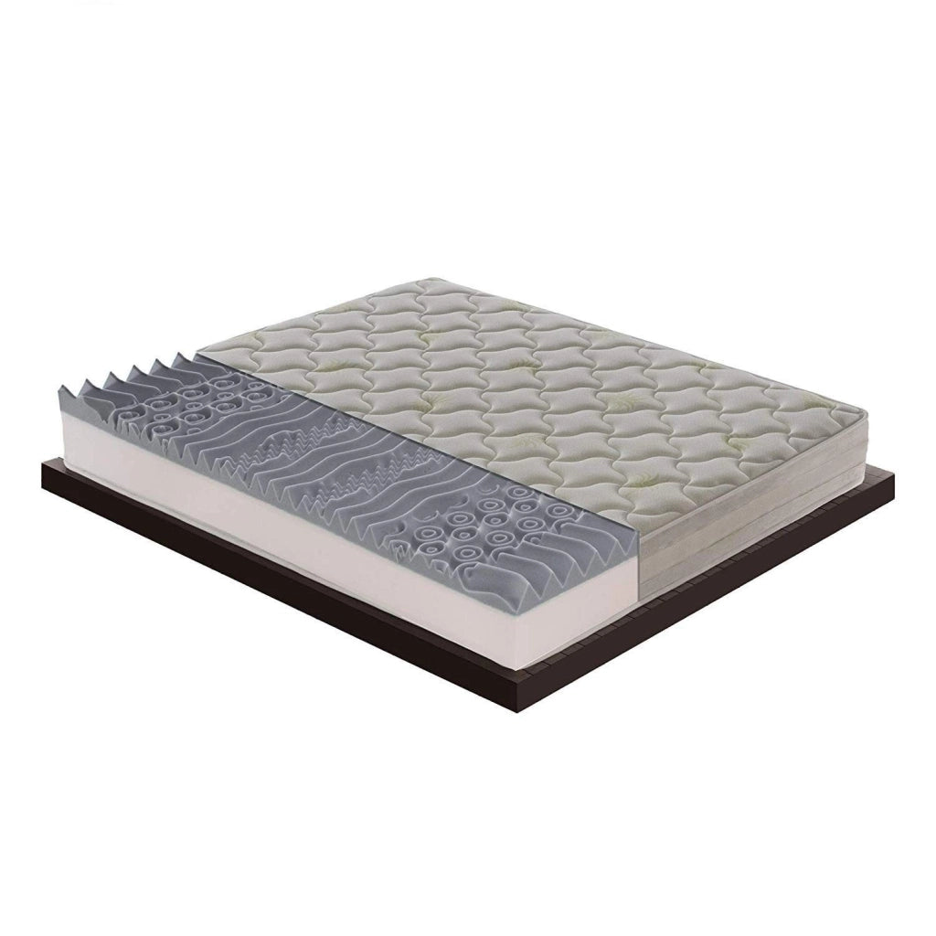 Materasso Matrimoniale 160x190 in Memory Foam - Alto 25 cm - 5 cm memory foam - Rivestimento Aloe Gel rinfrescante - Ortopedico