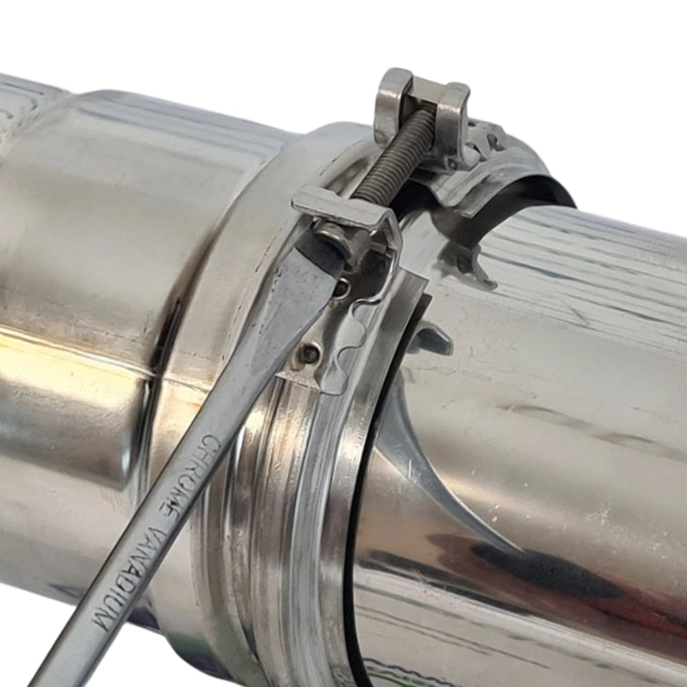 Fascetta bloccaggio monoparete acciaio inox canna fumaria collare tubature *** misura Ø 350 mm, confezione 1