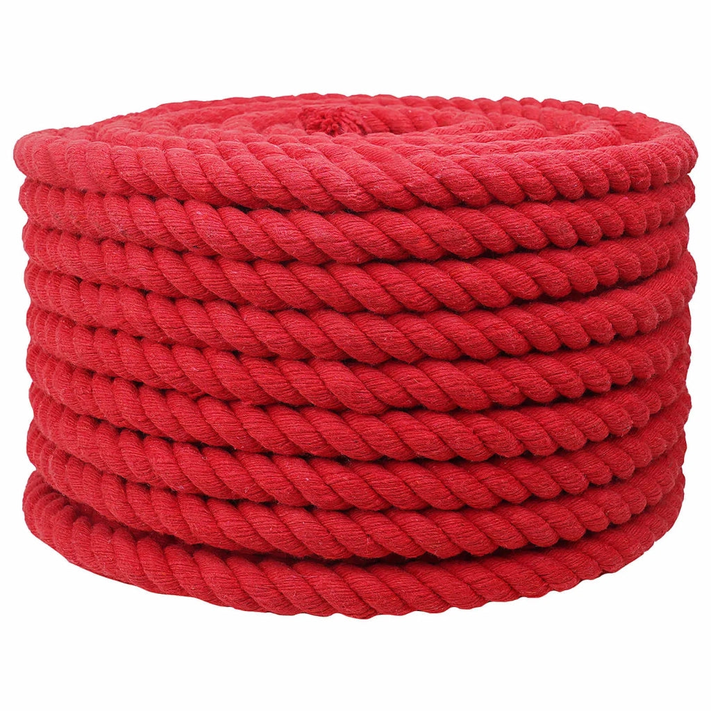 Corda di Cotone 24 mm 50 m Rosso 100% Cotone 42011926